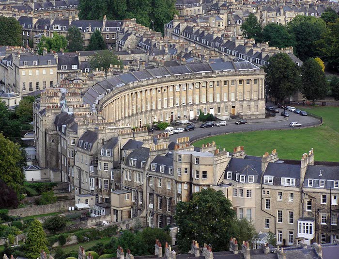 Aerial View of the Royal Crescent