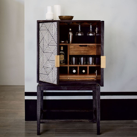 West Elm Geometric Bar Cart