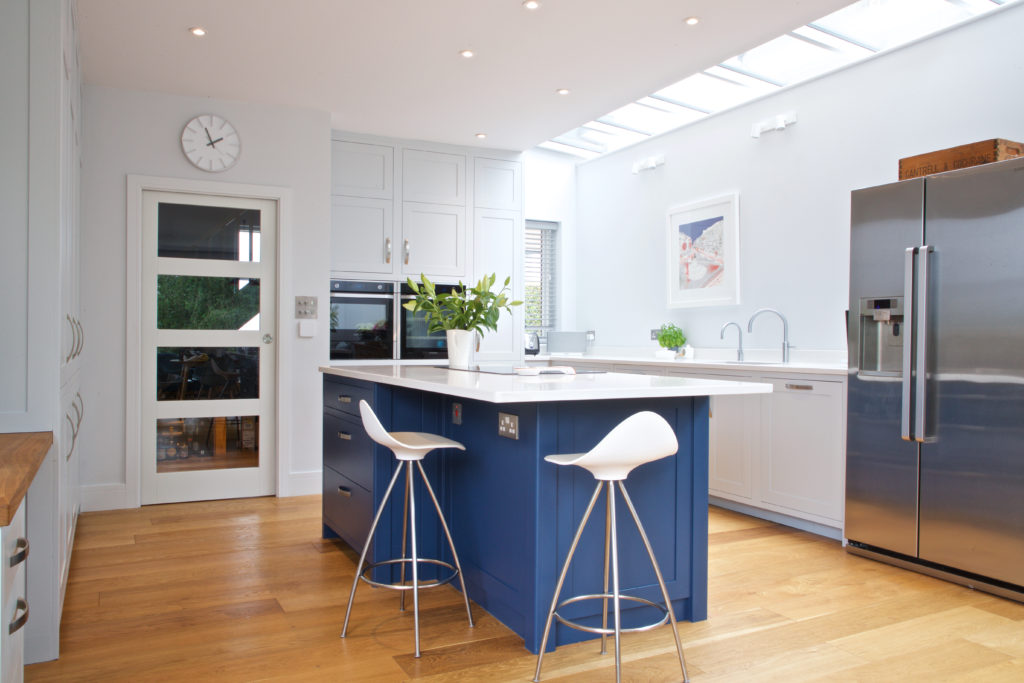 Farrow & Ball Hague Blue contemporary kitchen