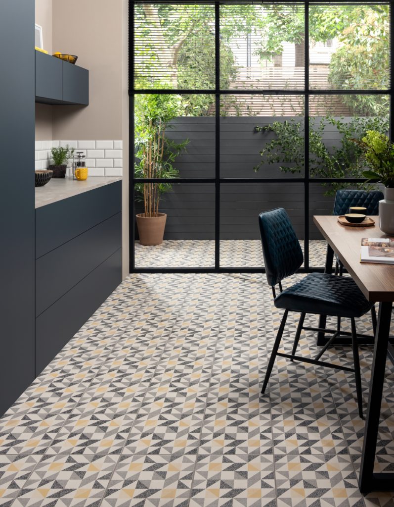 Tiles link outdoor and indoor spaces