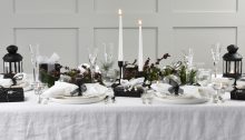 Christmas table settings