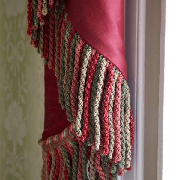 Silk fringed curtains