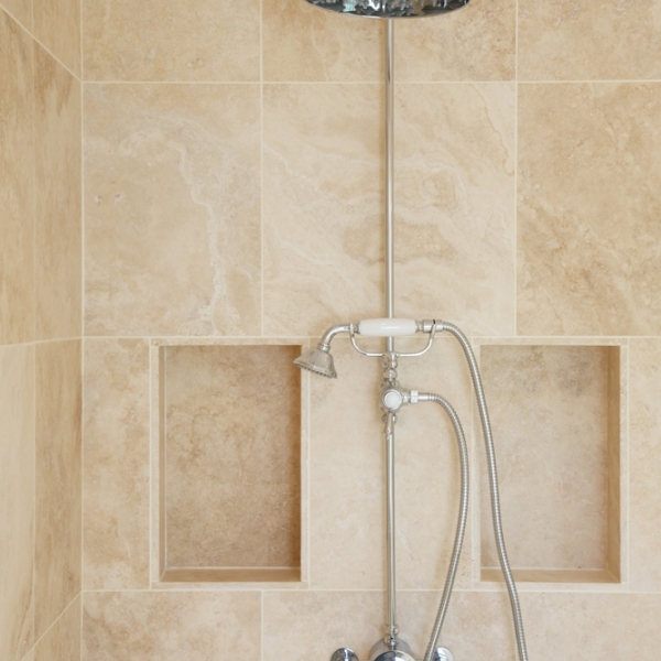 Limestone shower room