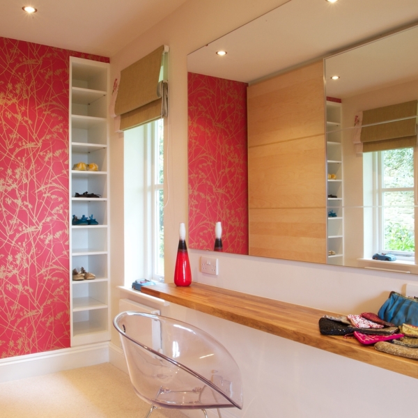 Modern dressing room off guest bedroom