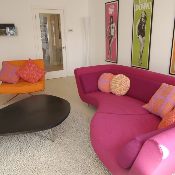 Pops of colour in the living room