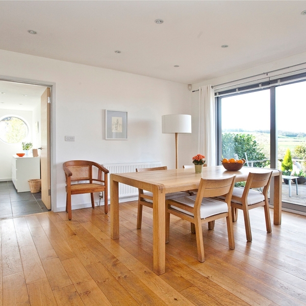 Large, light-filled dining room