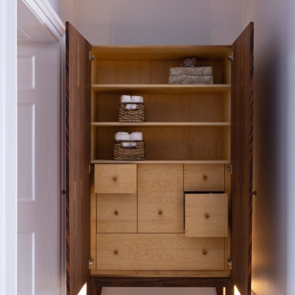 Bespoke Bathroom Cabinet open