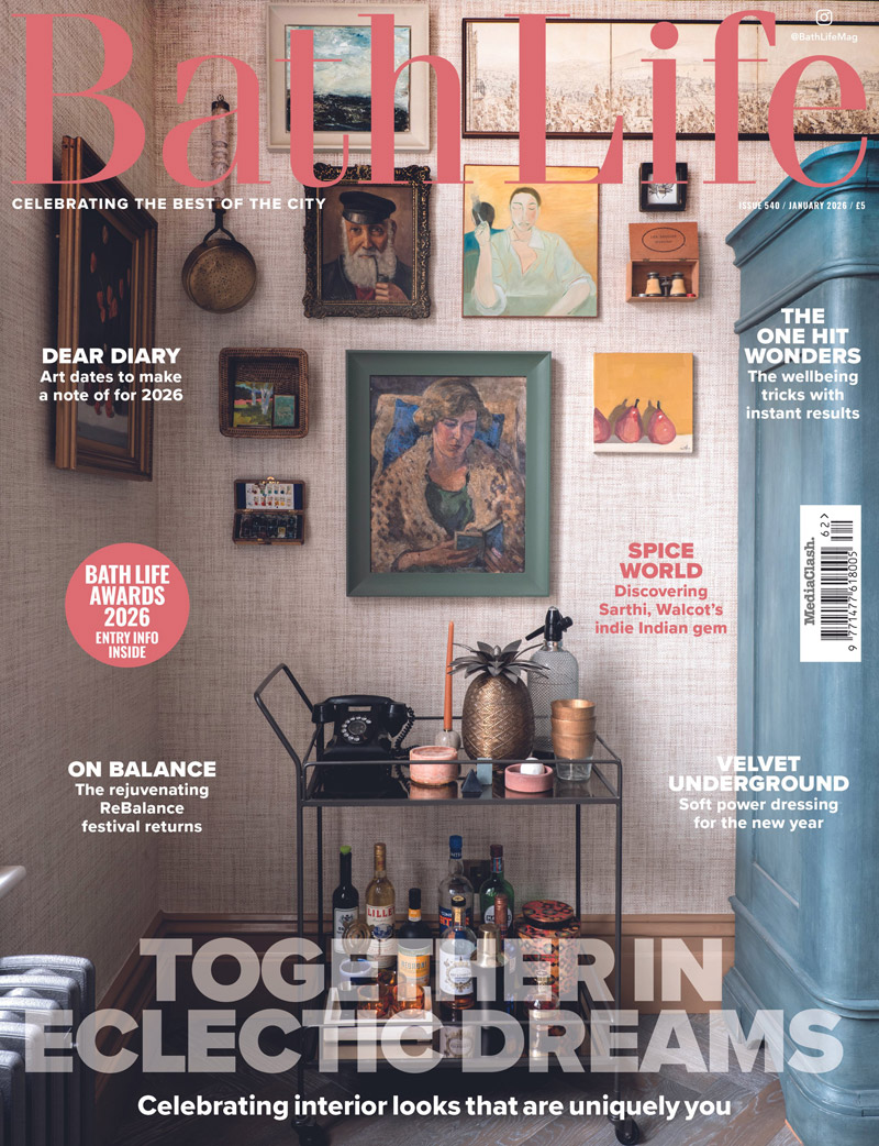 Clair discussing curating eclectic interiors — Bath Life Issue 540